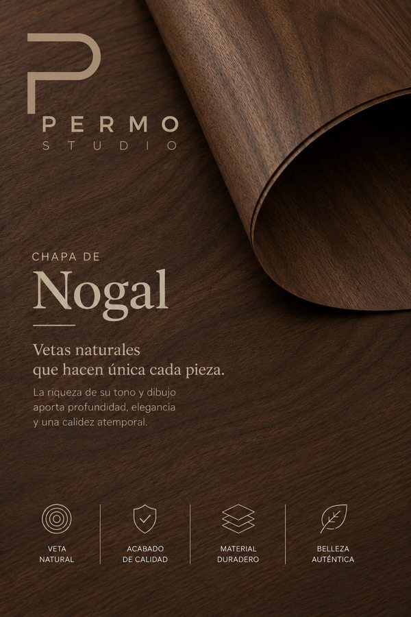 Chapa de nogal — materiales DIPER