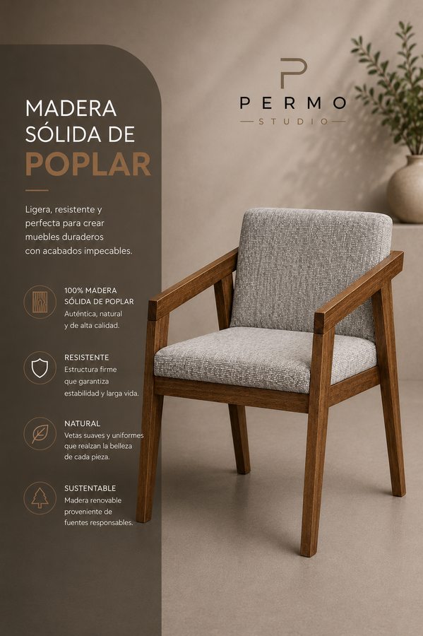 Madera solida poplar — materiales DIPER